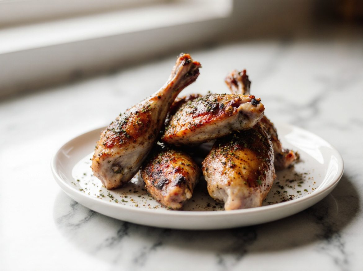 Ailes de dinde grillées au airfryer, savoureuses et croustillantes