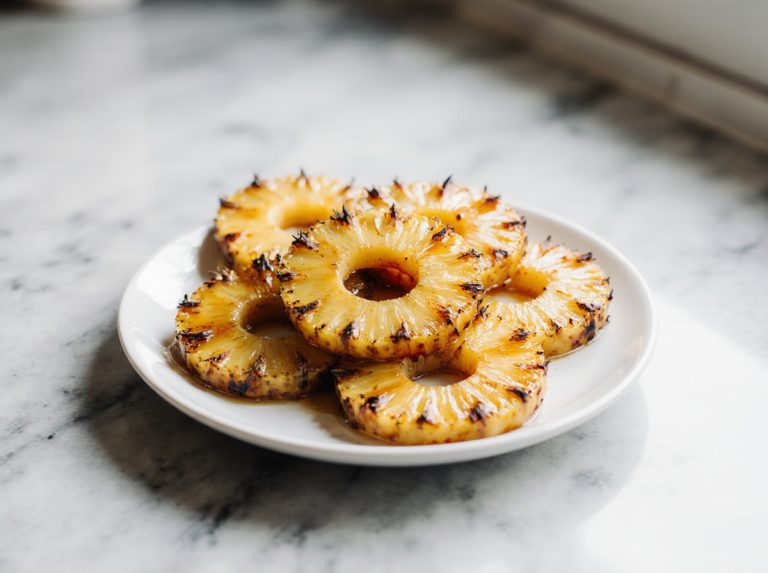 Ananas rôti au airfryer Ananas rôti au Airfryer, sucré et caramélisé