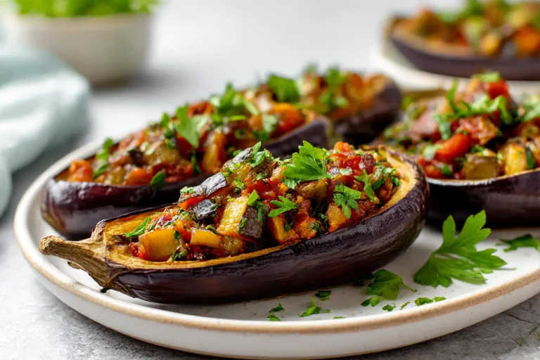 Aubergines farcies en Airfryer, savoureuses et légères