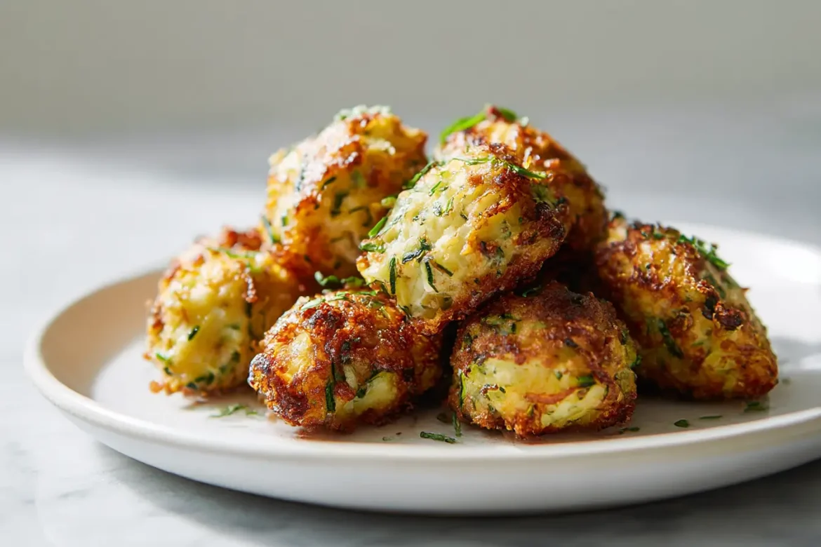 Beignets de courgette et feta au Airfryer, croustillants et savoureux