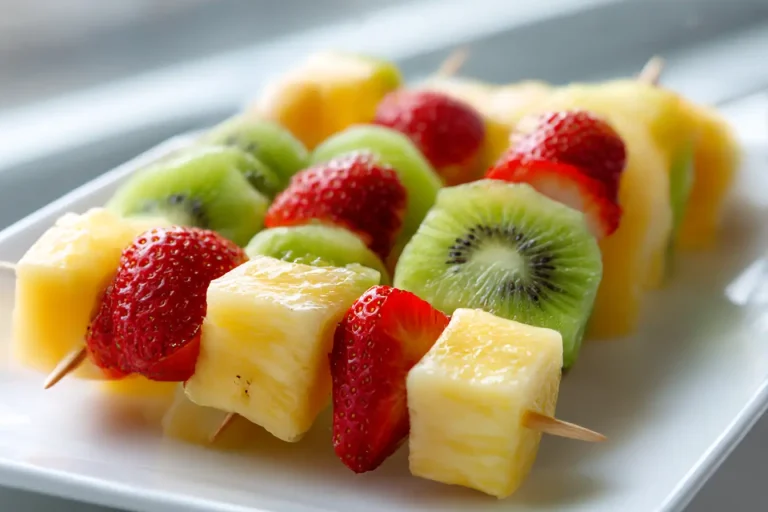 Brochettes de fruits au airfryer, colorées et délicieuses