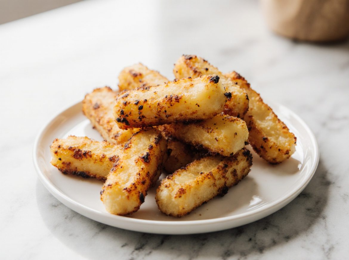 Bâtonnets de fromage halloumi au Airfryer, croustillants et savoureux