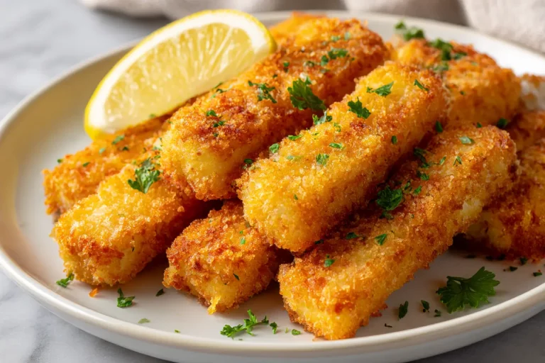 Bâtonnets de poisson pané au airfryer, croustillants et savoureux
