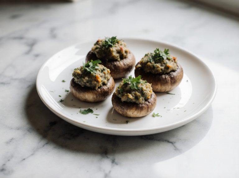 Champignons farcis au airfryer, savoureux et faciles à préparer