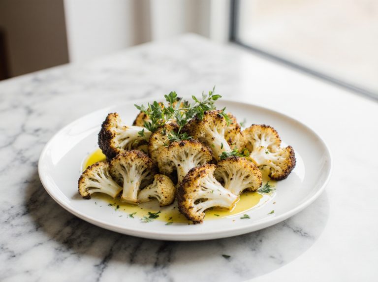 Chou-fleur doré en Airfryer, savoureux et croustillant