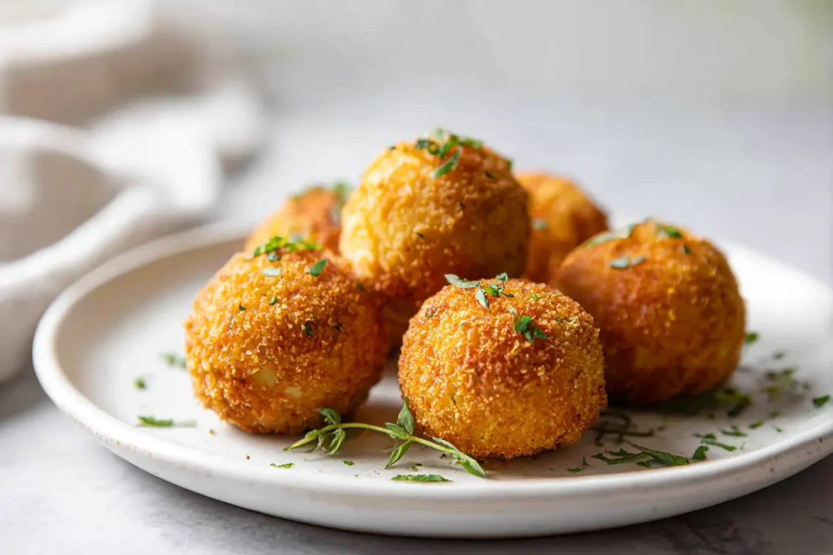 Croquettes chèvre airfryer Délicieuses croquettes de chèvre préparées à l'Airfryer, croustillantes et légères
