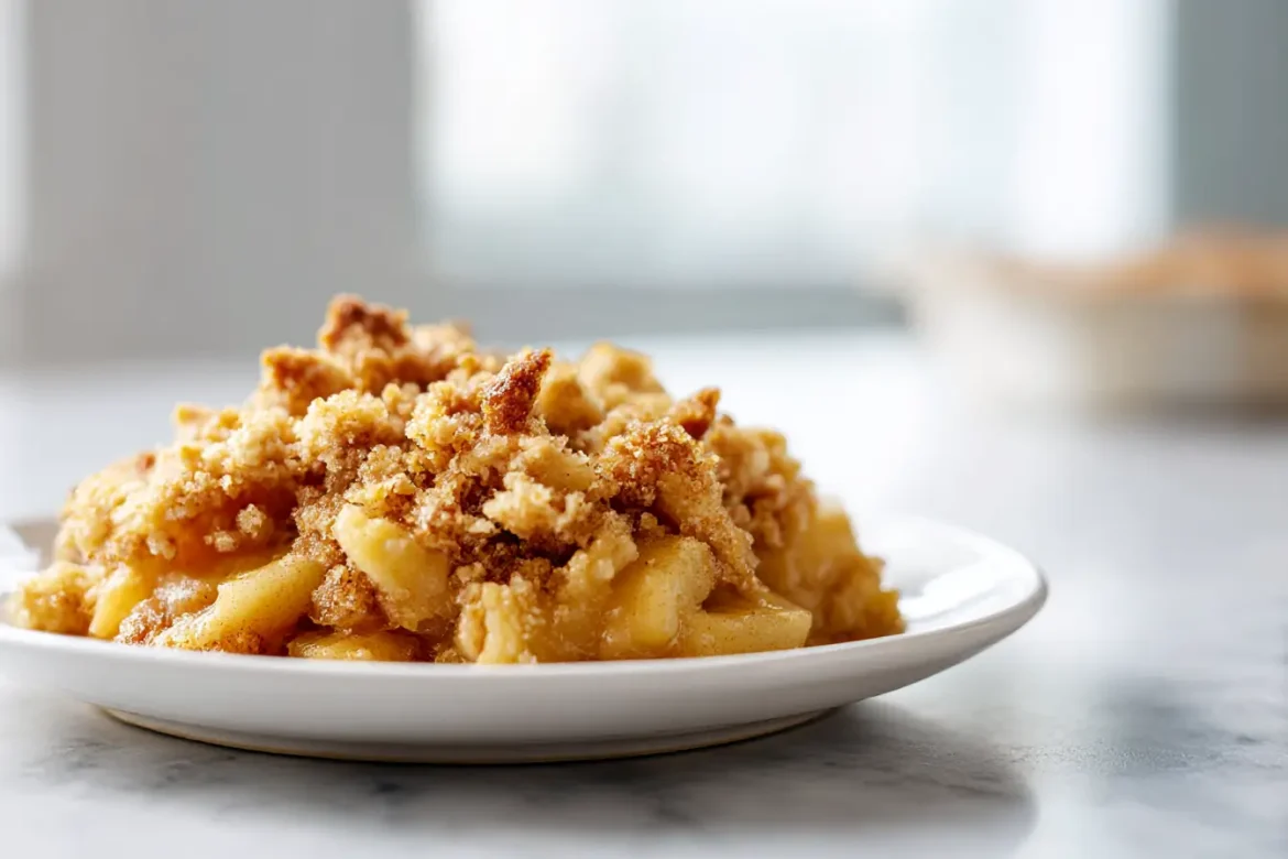 Crumble aux pommes au airfryer Crumble aux pommes au Airfryer, doré à la perfection