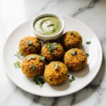 Falafels de patate douce cuits en Airfryer, croustillants et savoureux.