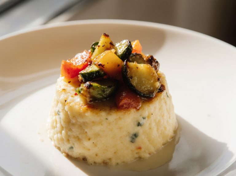 Polenta gratinée aux légumes au Airfryer, savoureuse et colorée