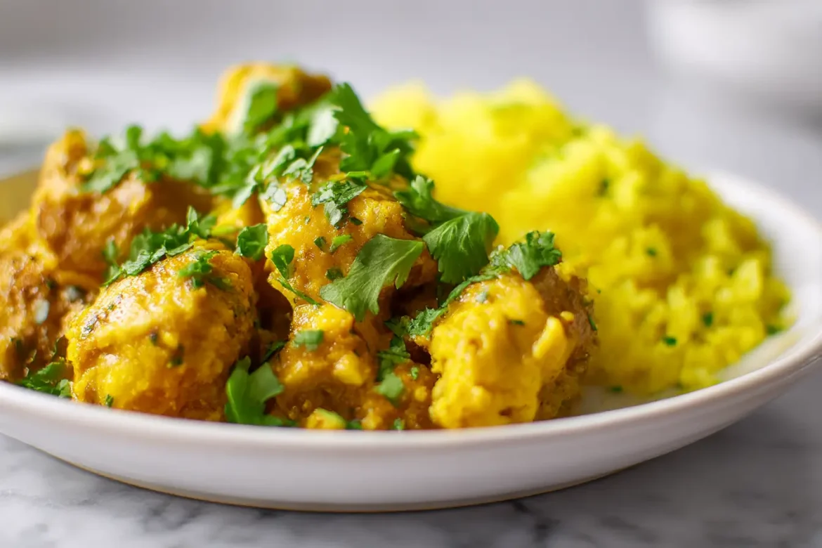 Poulet au curry au airfryer Poulet au curry en Airfryer, savoureux et parfumé.