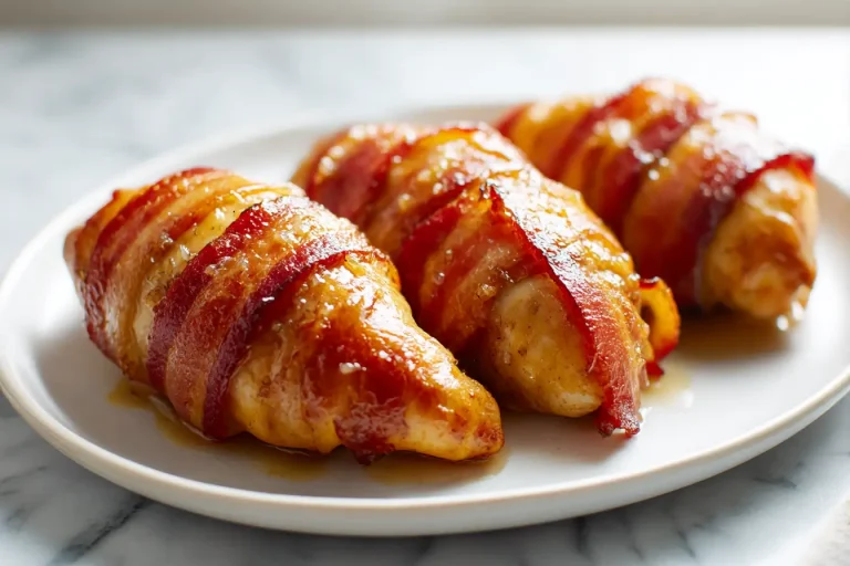 Poulet enrobé de bacon au Airfryer, croustillant et savoureux