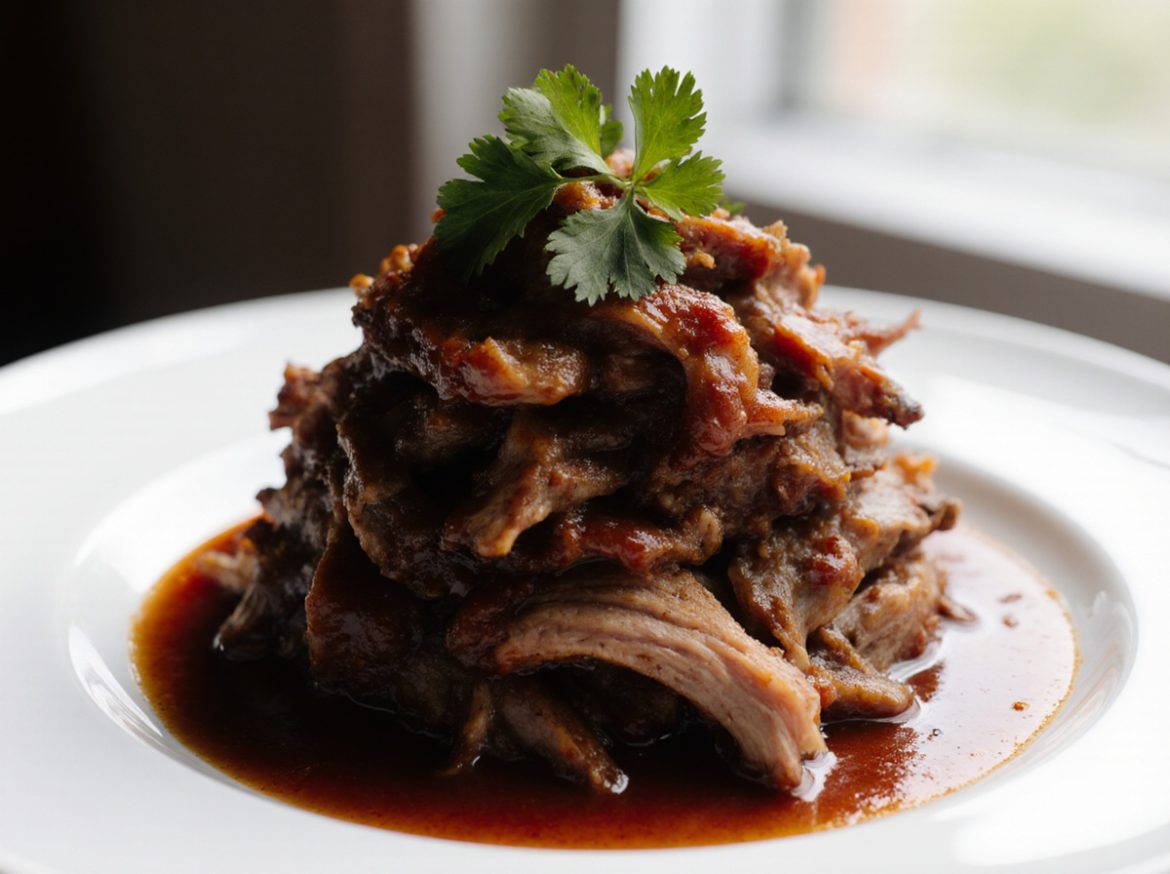 Pulled pork préparé en Airfryer, tendre et savoureux