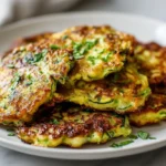 Galettes de courgettes cuites au Airfryer, croustillantes et savoureuses