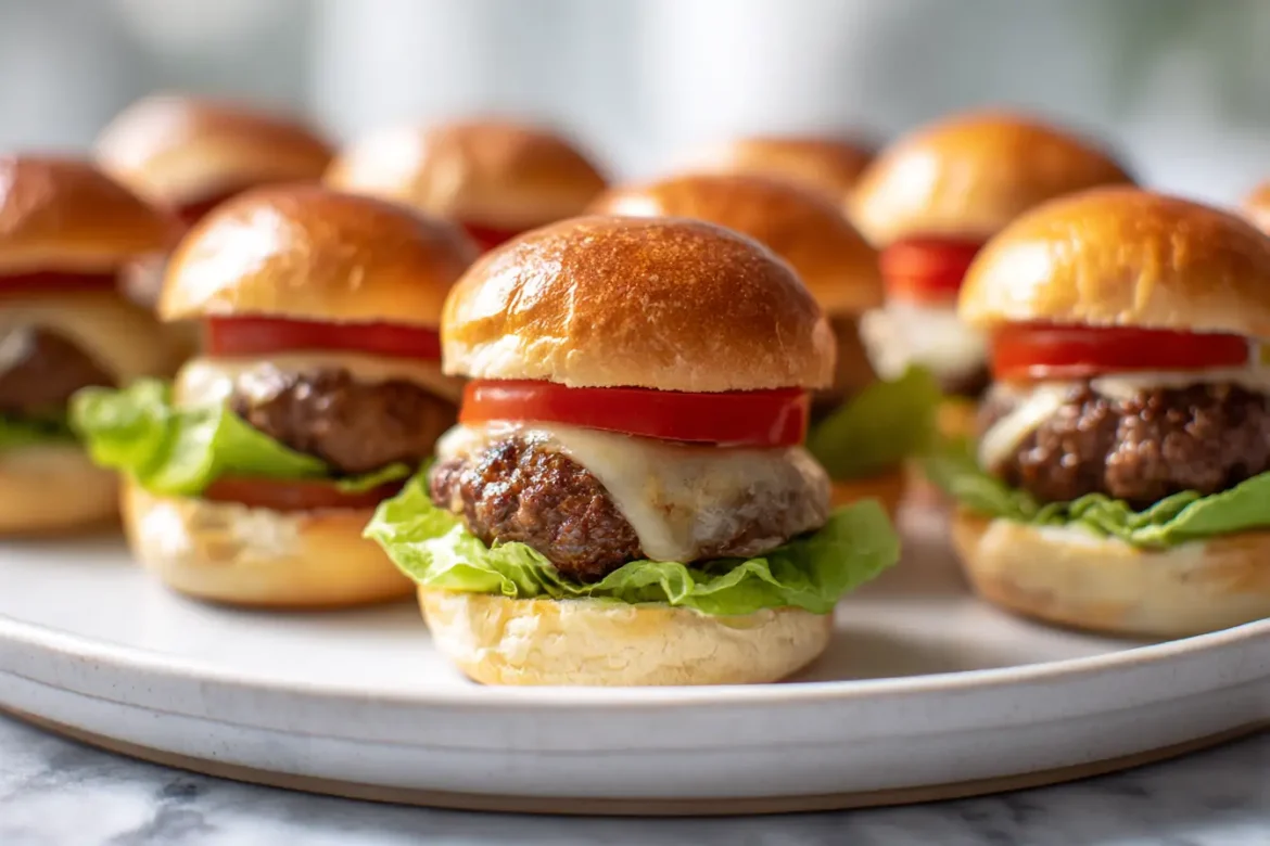 Mini burgers apéritifs au airfryer Mini burgers apéritifs au airfryer, juteux et savoureux