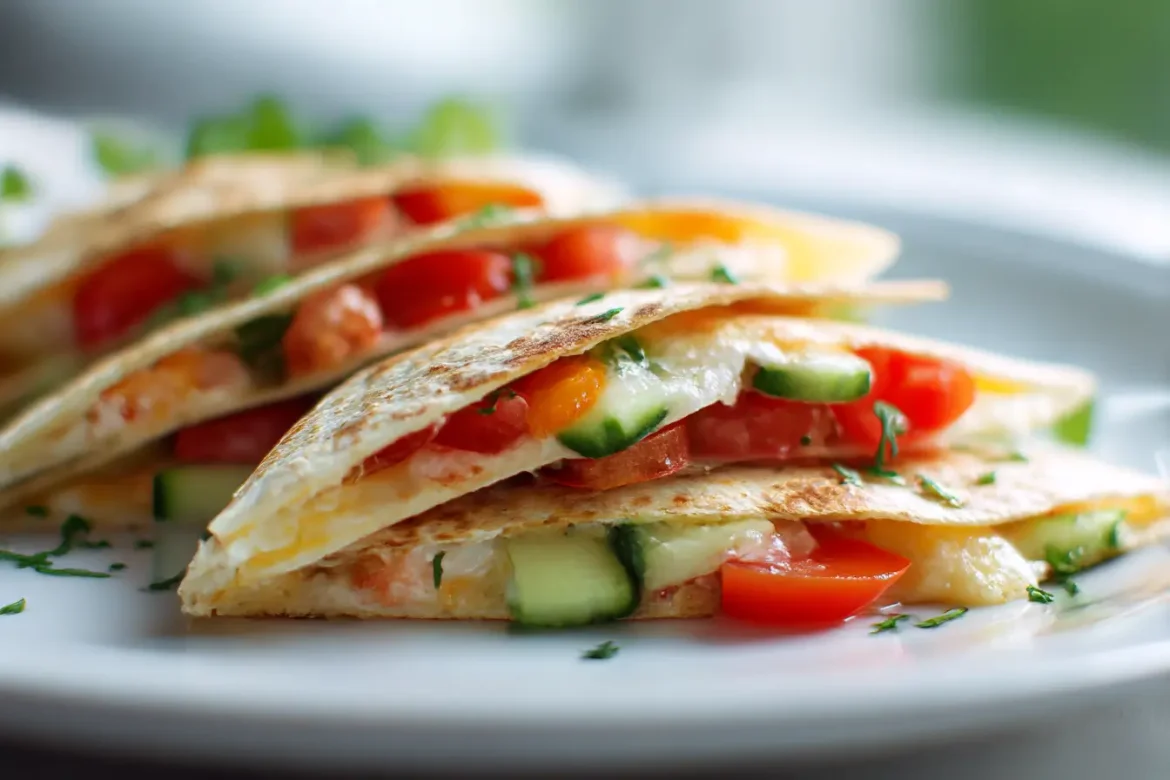 Quesadillas au poulet airfryer Savoureuses quesadillas au poulet préparées en Airfryer, croustillantes et délicieuses