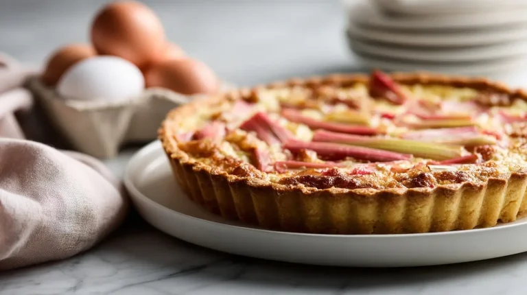 Tarte à la rhubarbe au Airfryer, délicieuse et croustillante